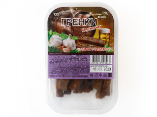 Сыр Чечил паутинка (аджика)  500 гр.: Сурские гренки Чеснок с зеленью (100 гр)