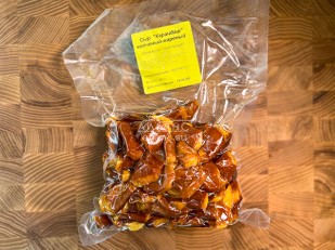 Сырный продукт ФЕРМЕРСКИЙ бочонок копченый: Жареный сыр