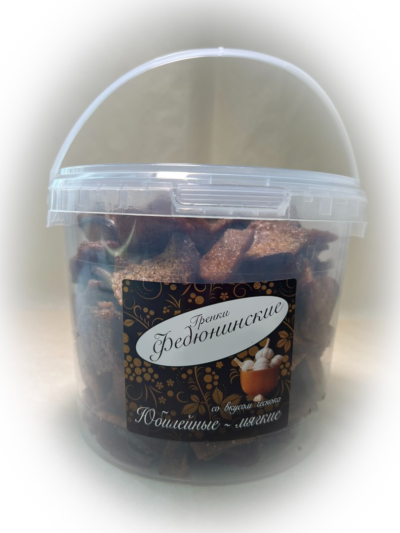 Гренки "ФЕДЮНИНСКИЕ" "Чеснок" (ведро 900 гр.) в Иркутске