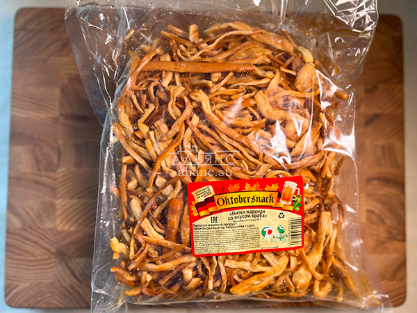 Нитка ЖАРЕНАЯ "Краб" Oktobtersnak 1 кг (сырный продукт) в Иркутске