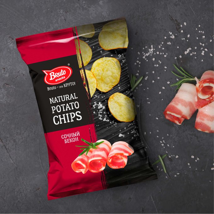 Картофель «Бруто» со вкусом бекона 130 гр. в Иркутске