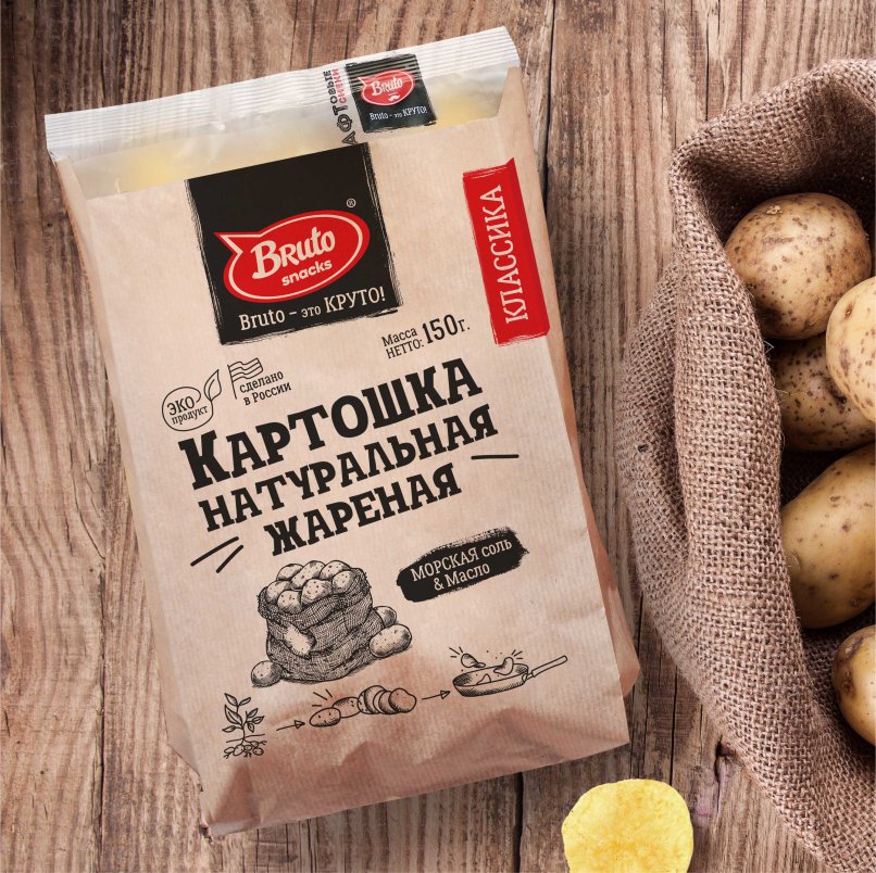 Картофель «Бруто» с солью 130 гр. в Иркутске